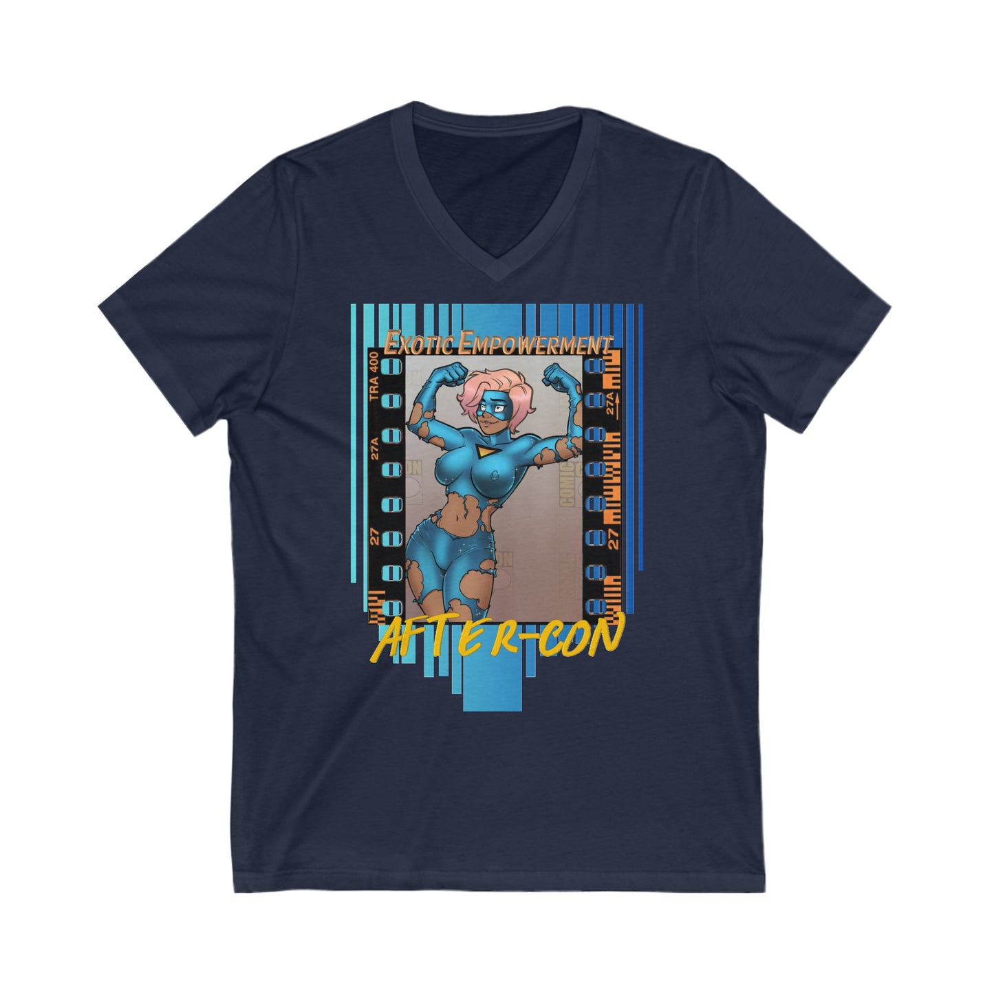 After-Con "Exotic Empowerment" Unisex Jersey Short Sleeve V-Neck Tee