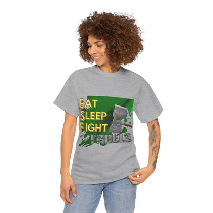 Eat Sleep Fight TROLLS Unisex Heavy Cotton Tee