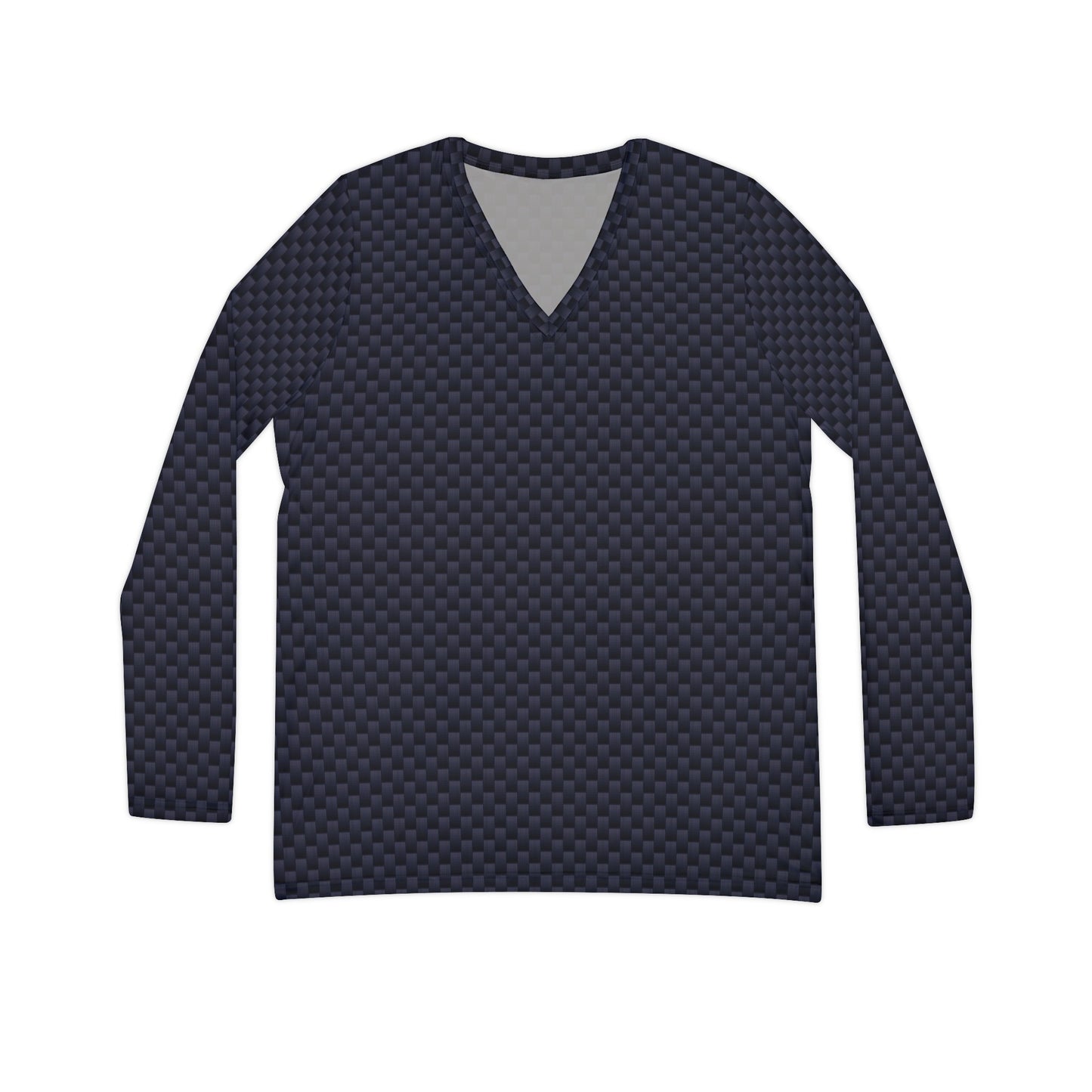 Kevlar Checkerboard Women's Long Sleeve V-neck Shirt (Grey)