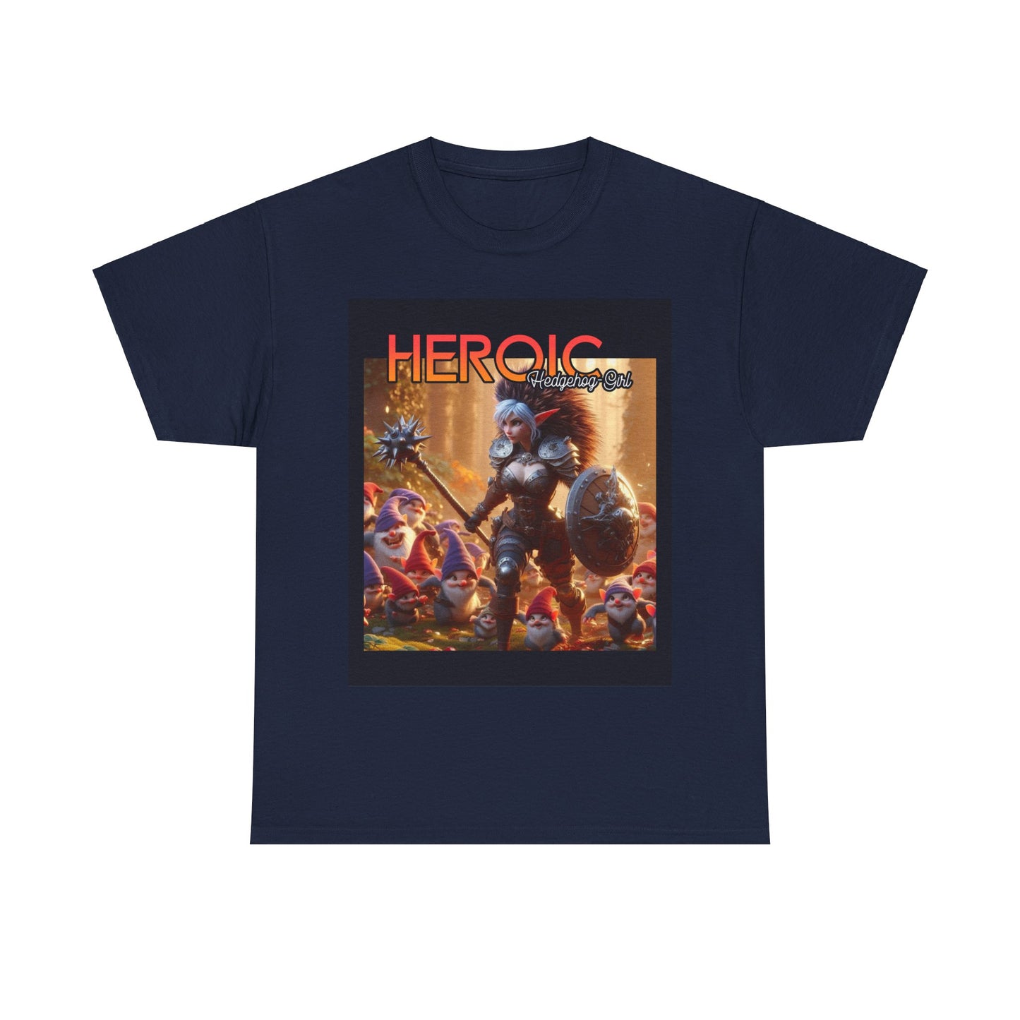 Heroic Hedgehog Girl!  Unisex Heavy Cotton Tee
