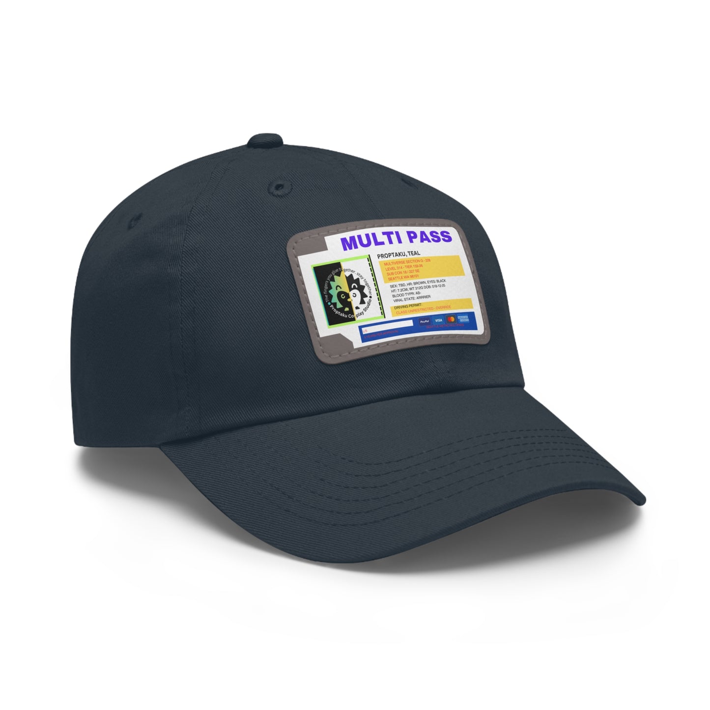 MULTI PASS Dad Hat with Leather Patch (Rectangle)