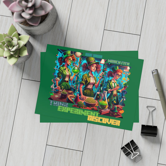 Think Experiment Discover St. Paddy Style Postcard Bundles (envelopes included)