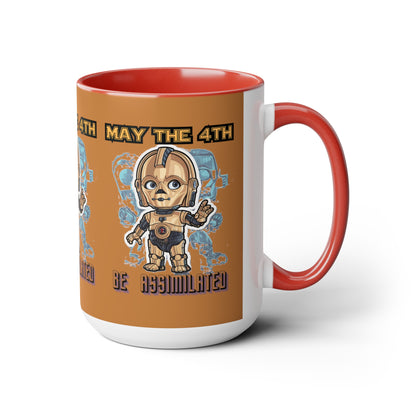 Be Assimilated Two-Tone Coffee Mugs, 15oz