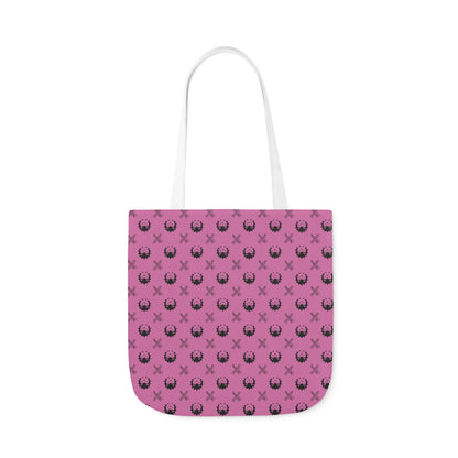 Hedgehog and Crossed Weapons Polyester Canvas Tote Bag