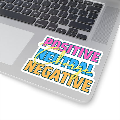 Positive Neutral Negative Charge Kiss-Cut Stickers