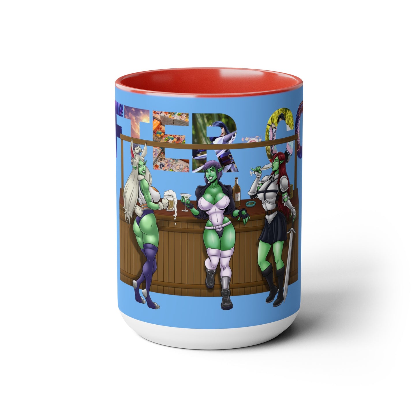 After-Con - "Three Orc Graces" Two-Tone Coffee Mugs, 15oz