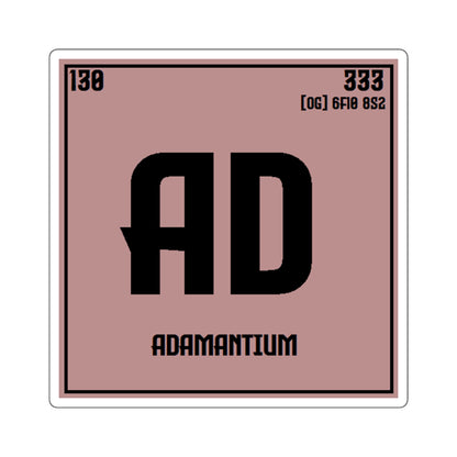 Adamantium Periodic Square Stickers