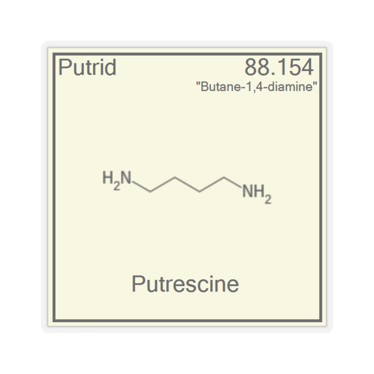 Putrescine Chemical Block Kiss-Cut Stickers