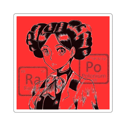 Young Marie Curie Square Stickers