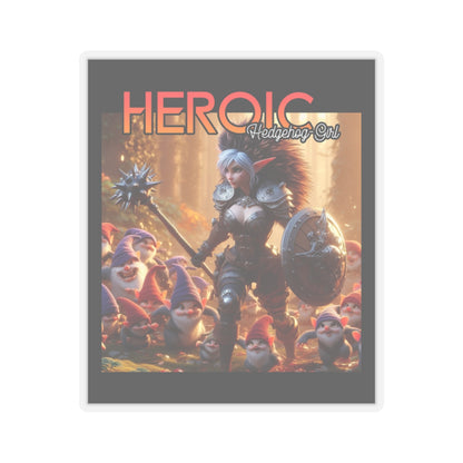 Heroic Hedgehog Girl! Kiss-Cut Sticker