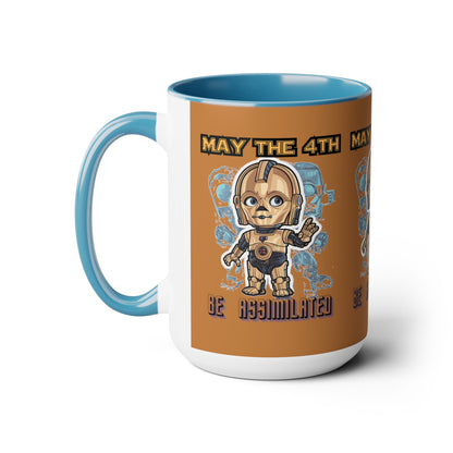 Be Assimilated Two-Tone Coffee Mugs, 15oz