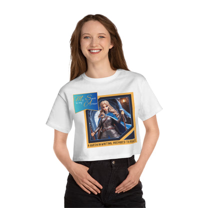 Queen in Waiting (blue) Heritage Cropped T-Shirt