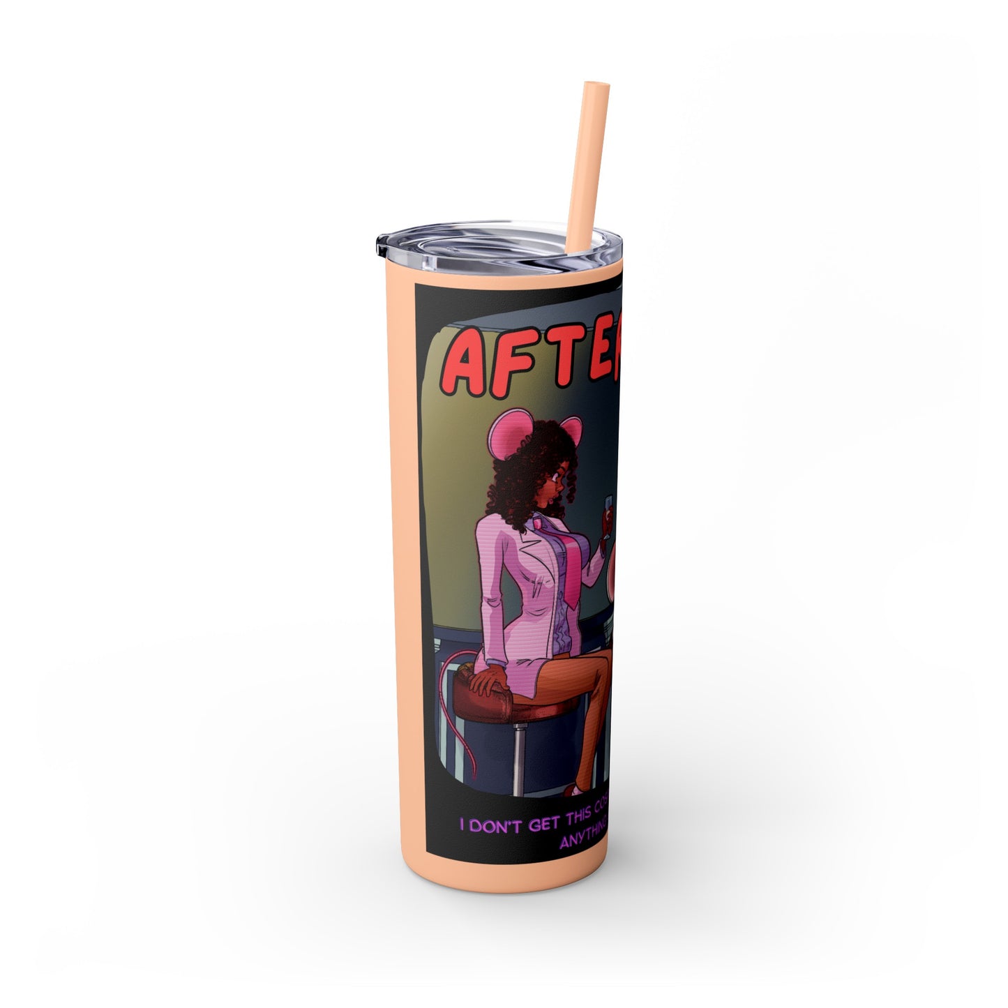 After-Con "Like the Brain" Skinny Tumbler with Straw, 20oz