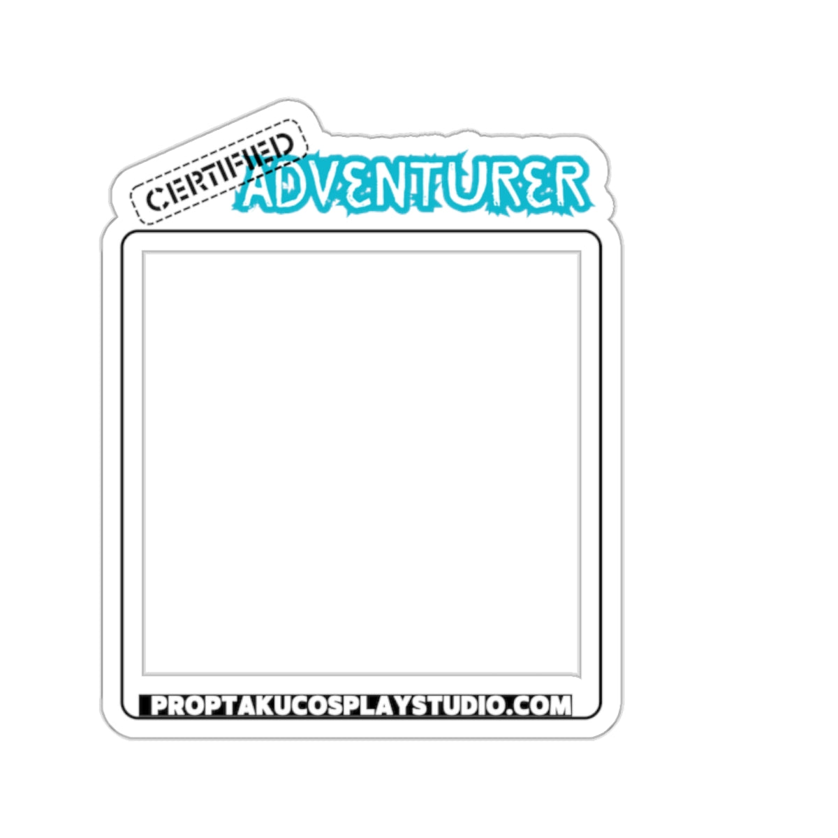 Certified Adventurer Kiss-Cut Photo Sticker (square)