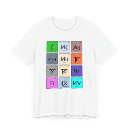 Fictional Elements 128 to 138 Unisex Jersey Short Sleeve Tee