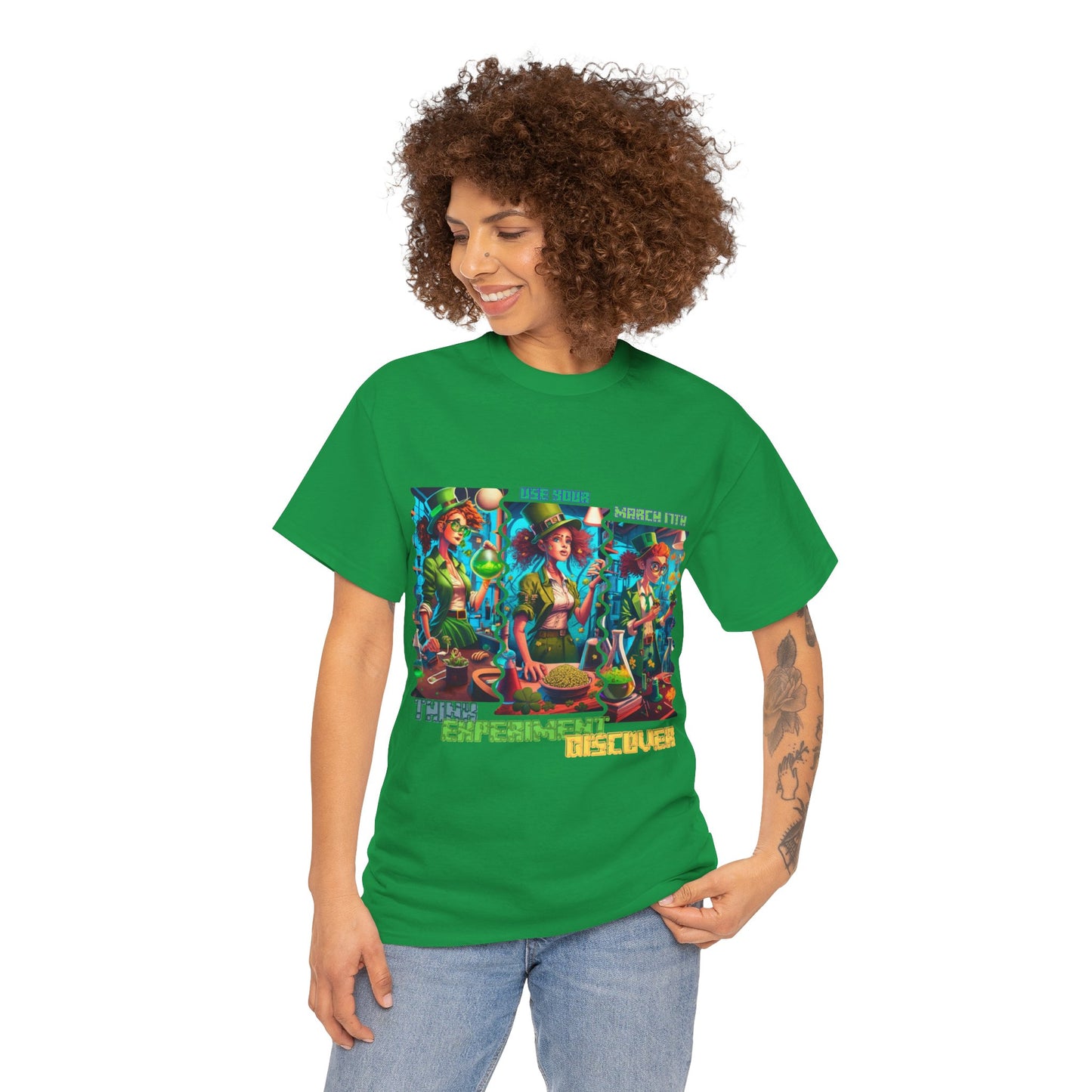 Think Experiment Discover St. Paddy Style Unisex Heavy Cotton Tee