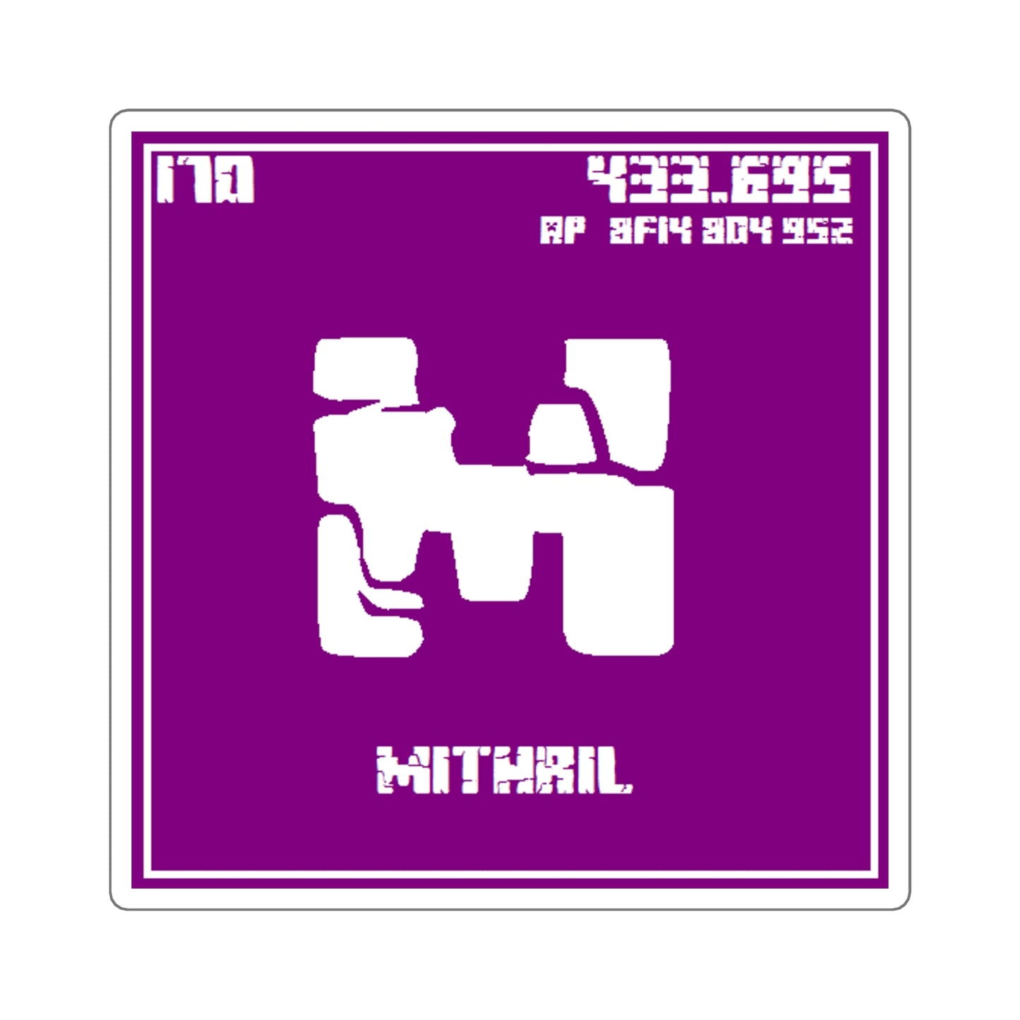 Mithril Periodic Square Stickers