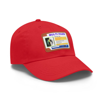MULTI PASS Dad Hat with Leather Patch (Rectangle)