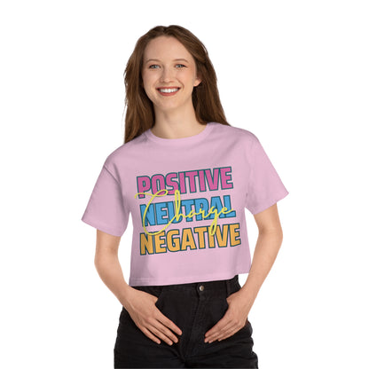 Positive Neutral Negative Charge Heritage Cropped T-Shirt