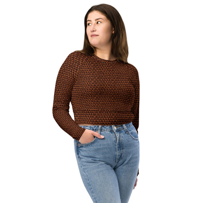 Flame Bronze Chainmail Recycled long-sleeve crop top